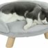 BAKAJI Cuccia per Animali Domestici in Legno, Casetta per Cani e Gatti con Tetto Apribile, Casa da Esterno ed Interno Resistente Intemperie e Agli Agenti Atmosferici Tettoia Asfaltata, 66 x 53 x 54 cm – B0H21T7V1C