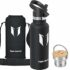 Mepal – Borraccia Pop-up Campus – Bottiglia d’acqua – Bottiglia a prova di perdite per la scuola – Riutilizzabile – Senza BPA e lavabile in lavastoviglie – 400 ml – Cool Blue – B0DPXMLM2S