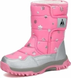 Mishansha Bambini Stivali da Neve Ragazze Caldo Fodera Stivaletti Invernali Ragazzi Scarpe Comodo Antiscivolo – B0CYZPVSY6