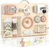 Joyreal Pannello Sensoriale Bambini Montessori Legno – Busy Board Giochi Montessori Tavola Sensoriale con Carillon Specchio Neonati Giochi Educativi Regalo – B0CTZTYYV6