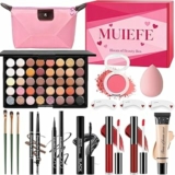 Kit Trucco Make Up Completo, Set Trucchi Donna, Cofanetto Regalo Makeup per Ragazza Adolescente, Include Portatile Palette, Ombretto, Rossetti, Eyeliner, Mascara, Sopracciglia e Borsa per il trucco – B0GD16VFC5