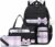 Amythe Zaino per Ragazze Delle Scuole Elementari e Medie 3 pezzi con Lunch Bag e Astuccio, Cartella Scolastica per Ragazze di 9-16 anni, Zainetto per Bambini Carino e Casual, Nero – B0F63983J9