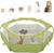 Pawaboo Recinto per Animali Domestici, Box per Animali Piccoli, Tenda per Gatti Cani Cuccioli, Portatile Gabbia, Recinzione in Tessuto Oxford e a Rete, Resistente e Pieghevole, Avocado Verde – B087CZM34K