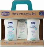 Chicco Baby Moments Set con Bagno Corpo da 200 Ml, Shampo Senza Lacrime da 200 ml, Pasta Lenitiva da 100 Ml, Idea Regalo, 0 Mesi + – B07DRQ41LT