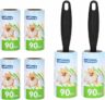 Nobleza Rullo Peli Animali Set 540 Fogli – 2 Manici per Famiglie | con 6 ricariche da 90 fogli, Super adesivo per catturare peli da tappeti, letti e superfici grandi, Leva peli Cani e Gatti – B08L5ZNWS3