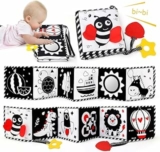 Ballery Giochi Neonato 0-6 Mesi, Giochi Passeggino Neonati, Bianco e Nero Neonati Giochi, Double Sided Bianco e Nero Alto Contrasto Libro Neonato Sensoriale Giocattoli per 0-12 Mesi – B0CYP2DSQ5