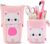 Astuccio Telescopico Forma di Gatto in Tela Resistente per Bambina e Bambini, Pop Up Astucci per Ragazzi e Ragazze, Rosa – B087JLFH3M