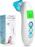 BESTEK Termometro Febbre Doppia Modalità (Frontale/Auricolare),Termometro Neonato per Oggetti, Termometro Digitale Ambiente e con Funzione Neonato 0-36 Mesi – B0G3X6VV9W