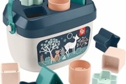 Fisher-Price – Blocchi Assortiti Cerbiatto Blu, Set di 10 Blocchi da Impilare e Identificare per Neonati dai 6 Mesi in su, Giocattolo per Bambini 6+ Mesi, HJP20 [Esclusivo Amazon] – B09P9HNXTM