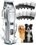 oneisall Tosatrice per cani pelo lungo professionale, IPX7 impermeabile Rasoio per cani/Gatti con potente motore a 6700 giri/min, adatto per peli di animali domestici spessi e opachi (Argento) – B09QFRN3D5