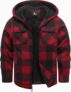 zitysport Camicia Giacca Ragazzi Felpa con Cappuccio Spessa Plaid Bambini Zip Di Flanella Calda Sudore Outdoor Felpa Foderato Invernali Tasca – B0D3XK984J