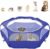 Pawaboo Recinto per Animali Domestici, Box per Animali Piccoli, Tenda per Gatti Cani Cuccioli, Portatile Gabbia, Recinzione in Tessuto Oxford e a Rete, Resistente e Pieghevole – Blu Scuro – B08BRFTH9Q