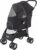 Sunny Sonny Passeggino pieghevole per animali domestici con copertura antipioggia, cestino portaoggetti per animali domestici, trasportino da viaggio per cani e gatti S/M fino a 15 kg (nero) – B0DK3KN2M3