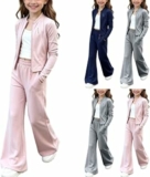 Tuta da Bambina Ragazze Completa Sportiva 2 Pezzi Abbigliamento – B0H9STPTYB