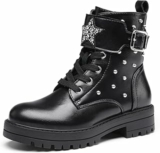 DREAM PAIRS KIDS Ragazze Moda Stivali Bambine Caldo Inverno Stivaletti Stringati per Bambina – B0B2V8N2X4