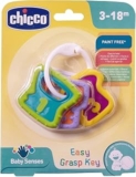 Chicco – Trillino Chiavi Afferrafacile, Mazzo di Chiavi Colorato, Facile da Impugnare e Leggeri, Esperienza Tattile e Stimolazione Gengive, 3-18 Mesi – B00HZEPT14