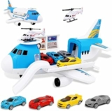 m zimoon Aereo Trasportatore Giocattolo con 4 Auto e 1 Elicottero – B08FDH8JDB