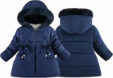 Happy Cherry Cappotto Invernale Bambina con Cappuccio Giacca Calda Carino Fiocco Antivento Piumino Autunno Inverno con Fodera in Pile 1-5 Anni – B0DF22KT4V