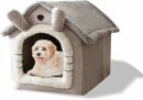 Galatée Letto Grotta Per Gatti, Cuccia Per Cani Lavabile, Igloo In Peluche Caldo e Accogliente, Pieghevole e Confortevole, Per Animali Domestici(S, Grigio) – B09NKWYSTF