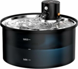 Fontanella per Gatti senza Fili: Fontana per Gatti – 3.2L Fontanella Gatto con Sensore di Movimento – Fontana Gatto Batteria – Dispenser Acqua Gattis con Pila 4000mAh – Acciaio Vassoio per Bere – B0DM8Y69MY