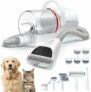 Homerunpet Toelettatura e Aspirazione a Vuoto per Animali Domestici, 12000 Pa Ultra Silenziosa Tosatrice per Cani e Gatto Professionale, Aspira Peli per Cani con 6 Strumenti, 1,85L – B0C7V1GSMK