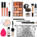 Fenshine,Set di trucco professionale tutto in uno, kit per trucco cosmetico con borsa portaoggetti portatile da viaggio, palette di ombretti, lucidalabbra, per adolescenti e adulti (13 pezzi) – B0BPP9CNMR