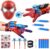Set di 2 Guanti Spiderm per Bambino, Giochi Spiderm con Launcher e Maschera, Giocattolo da Polso, Spara Ragnatele Cosplay, Regalo Eroe per Feste e Compleanni, Giochi Bambini 3-10 Anni – B0CSSX8XXH