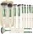 HEYMKGO Pennelli Make Up 12PCS Set di pennelli professionali per il trucco Premium sintetici per fondotinta polvere fard labbra ombretto sopracciglia kit di pennelli per il trucco con borsa da viaggio – B0D5YG67KV