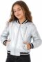 LOLANTA Giacca Bomber Metallizzata per Bambina, Leggera con Cerniera e Tasche per Carnevale e Feste 4-12 Anni – B0H93SZZW3