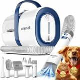 oneisall toelettatura e aspirazione a Vuoto per Animali Domestici, Tosatrice per Cani e Gatto Pelo Lungo Professionale, 7 Strumenti per la toelettatura Per la depilazione di cani e gatti (1,5L) – B0BJ2P1LZV