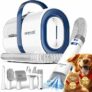 oneisall toelettatura e aspirazione a Vuoto per Animali Domestici, Tosatrice per Cani e Gatto Pelo Lungo Professionale, 7 Strumenti per la toelettatura Per la depilazione di cani e gatti (1,5L) – B0BJ2P1LZV