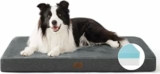 Bedsure Cuscino per cani in memory foam, tappetino per cani, misura grande, ortopedico, materasso per cani, lavabile e antiscivolo, letto per cani interno, grigio, 89 x 56 x 8 cm – B085XRZY59