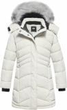 ZSHOW Cappotto con Cappuccio Antivento Giacca Lunga Caldo Invernale Giubbotto Idrorepellente Casual Parka da Viaggio Spesso Bambina – B09WVVX2H9