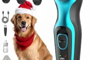 oneisall Tagliacane silenzioso, tagliacapelli professionale per cani e gatti, tagliacapelli elettrico per animali domestici con motore potente da 7000RMP, adatto per peli spessi e opachi (Blu) – B0BZYL9DZR