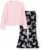 PATPAT Set per bambina: top a maniche lunghe e pantaloni a zampa. Abbigliamento ideale per scuola, feste o come regalo. Stile comodo e alla moda per bambine! – B0D6YVGMFY