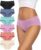 TANSTC Mutande Culotte Donna Cotone, Slip Donna in Cotone – Confezione da 6 Slip Hipster, Vita Bassa Ed Elasticizzati, Traspiranti – B0DC5Y57ZR