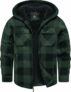 zitysport Camicia Giacca Ragazzi Felpa con Cappuccio Spessa Plaid Bambini Zip Di Flanella Calda Sudore Outdoor Felpa Foderato Invernali Tasca – B0D3XJ5V56