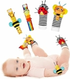 Infinno Giochi Neonato Calzini Sonaglio Sensoriali, Stimola l’esplorazione Sensoriale, Suono Chiaro e Dimensioni Adeguate, Giocattoli Educativi per Neonati 0-12 Mesi – B0CF26W6XL