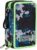 Seven Astuccio Scuola Elementare, 3 scomparti, Medie, con Matite, Pennarelli, Penne, 3 Zip, Green Screen, Bambino, Ragazzo, verde/blu – B0D31PP3CV