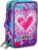 Seven Astuccio Scuola Elementare, 3 scomparti con Matite, Pennarelli, Penne, 3 Zip, Trendy Heart Girl, Bambina e Ragazza, rosa/azzurro – B0C66XTJ43