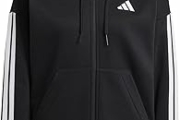 adidas Donna Essentials 3-Stripes Full-Zip Fleece Hoodie – B0CZP69STM