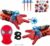 Set di 2 Spid-er Guanti per Bambino, Spara Ragnatele Spiderm, Spiderm Glove Launcher Set, con Maschera Spid-er e Tatuaggi, Cosplay Giocattoli da Polso, Giochi Bambino 3+ Anni – B0FK4XYT17