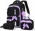 Amythe Set 3 Pezzi Zaino Ragazza 3a-7a Elementare | Zaino Adolescente Sacca Pranzo Astuccio Impermeabile 24L Elementari Medie – B0GX8F6GG6