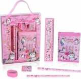 Vicloon Set Cancelleria Scuola, Cancelleria per Regalo, per Unicorno, Set di Matite a Forma di Unicorno Astucci Penna, per Regalo di Natale – B0BL6X8PXS