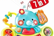 hahaland Giochi Musicali Bambini 6 Mesi – Giocattolo Attività Pianoforte Elefante con Musica e Luci, Pianola Neonato 6 9 12 Mesi Tastiera Educativa Neonata 1 anno – B08X126LFP