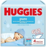 Huggies Pure, Salviette neonato, 99% acqua pura, 65% fibre assorbenti naturali, 672 Pz (12 x 56) – B017UO2QJQ