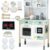 Mamabrum Cucina Interattiva in Legno – Montessori 3+ – Suoni & Luci, Altezza Regolabile, Forno, Microonde, Lavastoviglie e Lavatrice, Set Completo – B0F8JGSDXD