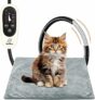Tappetino Riscaldante per Cani Gatti, Tappeto Riscaldante per Animali Domestici con 4 Timer& 6 Livelli Temperatura 30-55℃, Coperta Termica Gatto Cani Anti-Morso Impermeabile (M – 45X45cm) – B0FMXTPG99