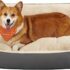 Bedsure Cuccia per Cani Gatto – 51×41 cm Cuccia Rettangolare Lavabile per Cani Piccoli e Animali Domestici con Fondo Antiscivolo per Gattini e Cuccioli, Marrone – B0DSKVPFGD