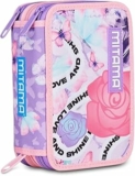 Mitama Astuccio Scuola 3 Scomparti, LOVE&SHINE, Rosa, Completo di matite, penne e pennarelli, Accessori Zaino, Accessori scuola, Per bambine, Scuola elementare, Tempo libero – B0F13FXR8T
